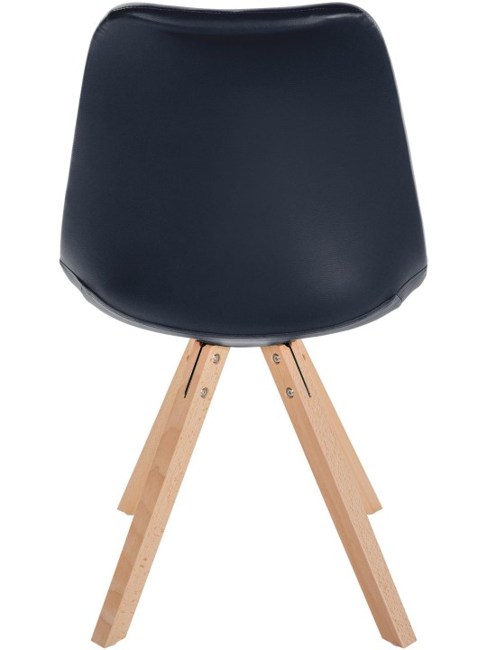 Stoel Sofia kunstleer Vierkant, zwart Stoel Sofia kunstleer Vierkant, zwart