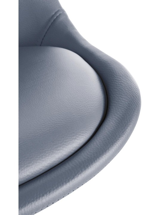 Stoel Sofia kunstleer Vierkant, grijs Stoel Sofia kunstleer Vierkant, grijs