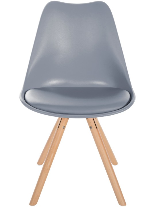 Stoel Sofia Kunststof Rond, grijs