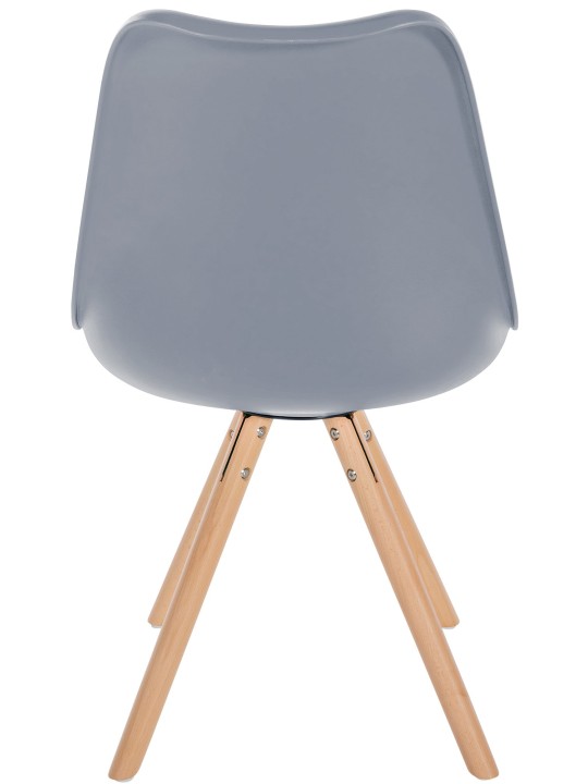 Stoel Sofia Kunststof Rond, grijs