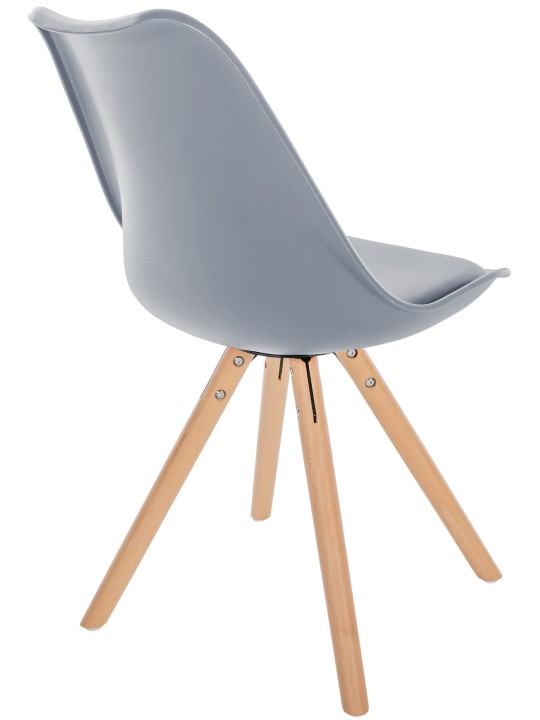 Stoel Sofia Kunststof Rond, grijs