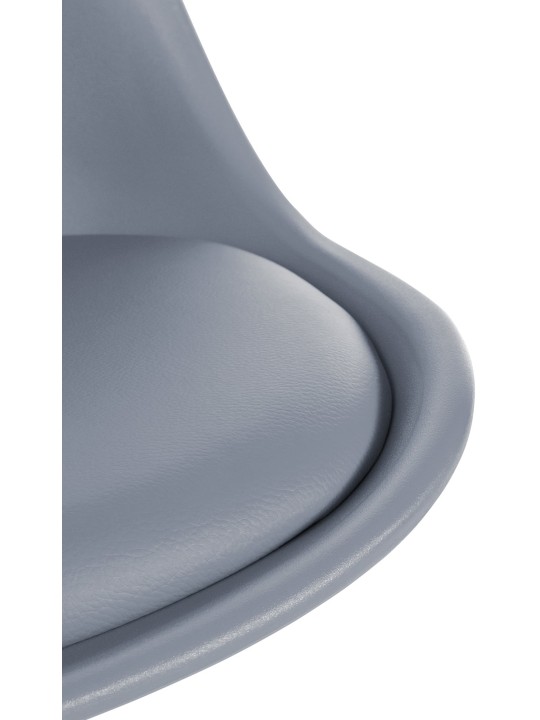 Stoel Sofia Kunststof Rond, grijs