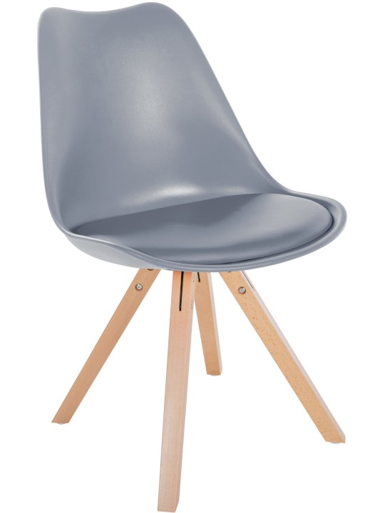 Stoel Sofia Kunststof Vierkant, grijs Stoel Sofia Kunststof Vierkant, grijs