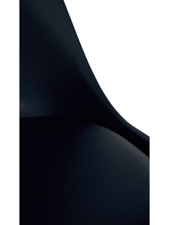 Stoel Sofia Kunststof Vierkant, zwart