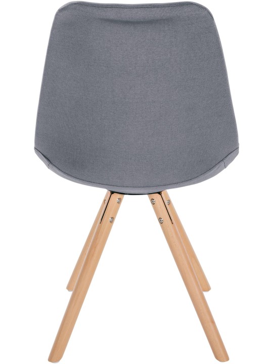 Stoel Sofia Stof Rond, lichtgrijs