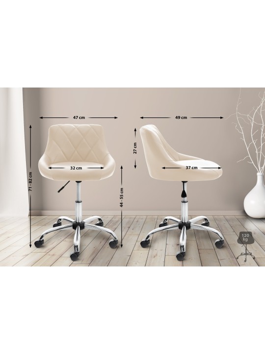 Werkkruk Lazio kunstleer, crème Werkkruk Lazio kunstleer, crème