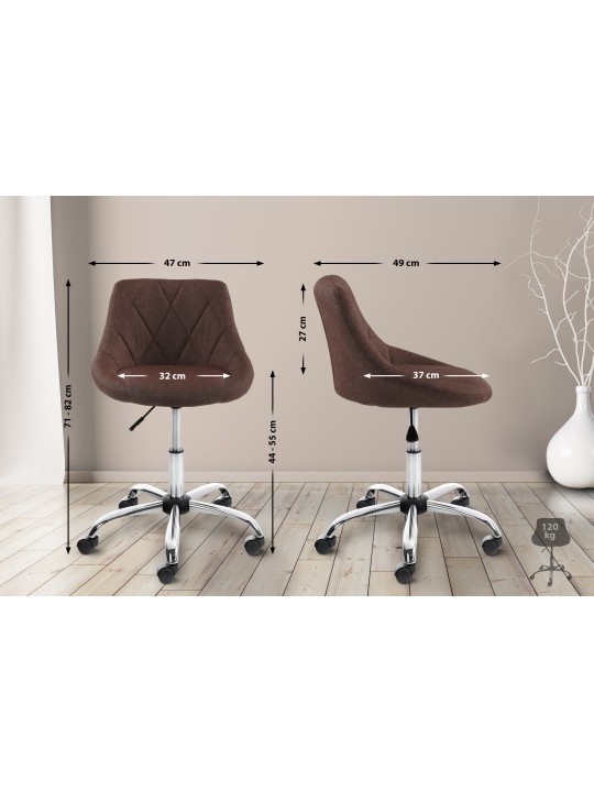 Werkkruk Lazio stof, bruin Werkkruk Lazio stof, bruin