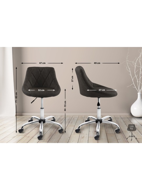 Werkkruk Lazio stof, donkergrijs Werkkruk Lazio stof, donkergrijs