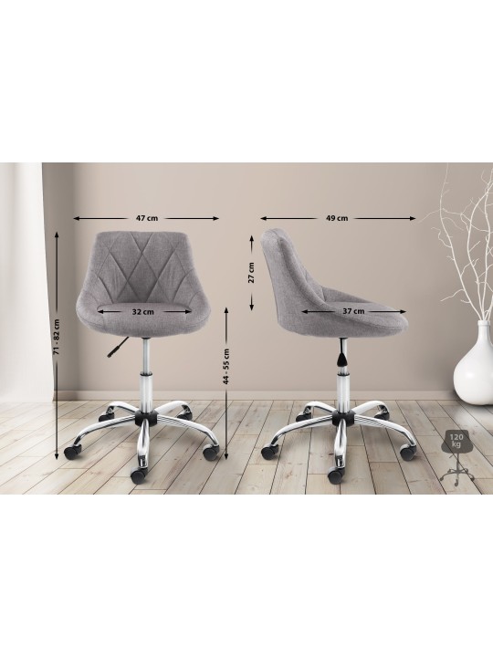 Werkkruk Lazio stof, grijs