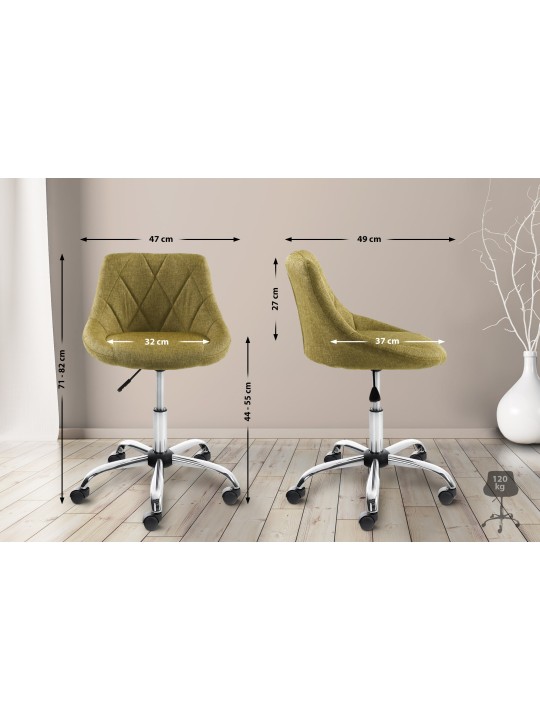 Werkkruk Lazio stof, groen Werkkruk Lazio stof, groen