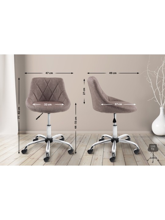 Werkkruk Lazio stof, taupe Werkkruk Lazio stof, taupe