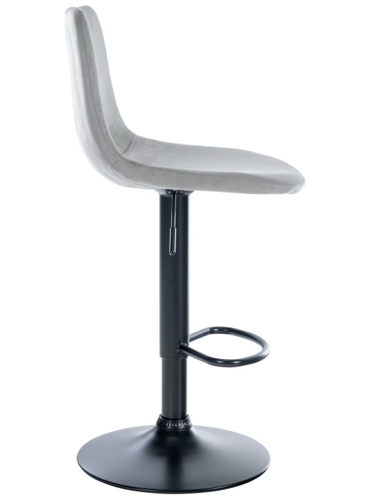 Barkruk Divo fluweel, grijs