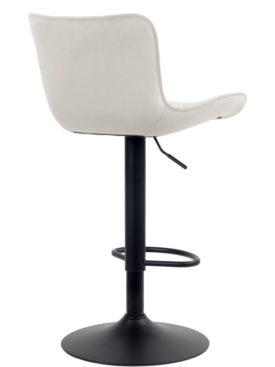 Barkruk Emma fluweel, crème