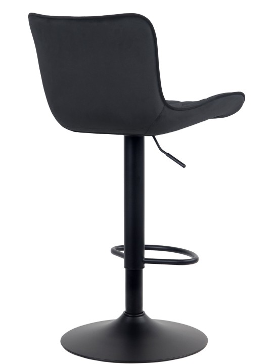 Set van 2 barkrukken Emma fluweel, zwart