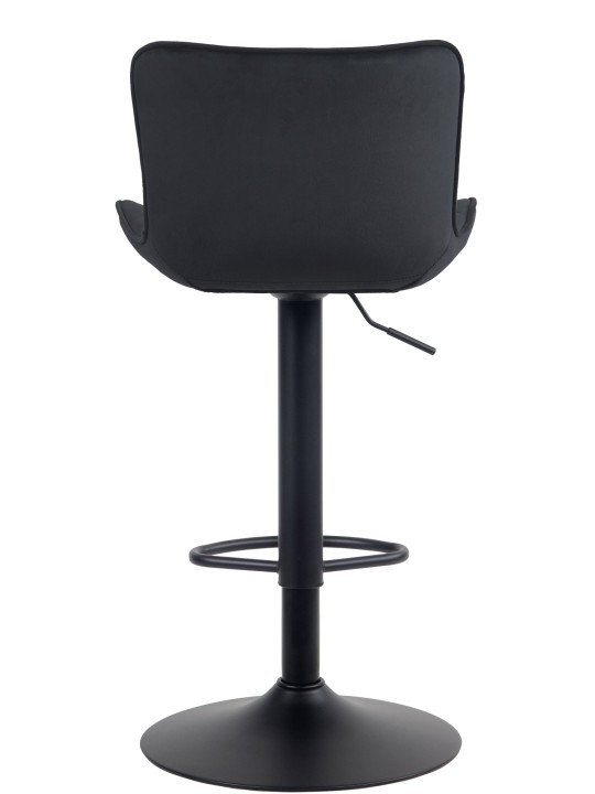 Set van 2 barkrukken Emma fluweel, zwart