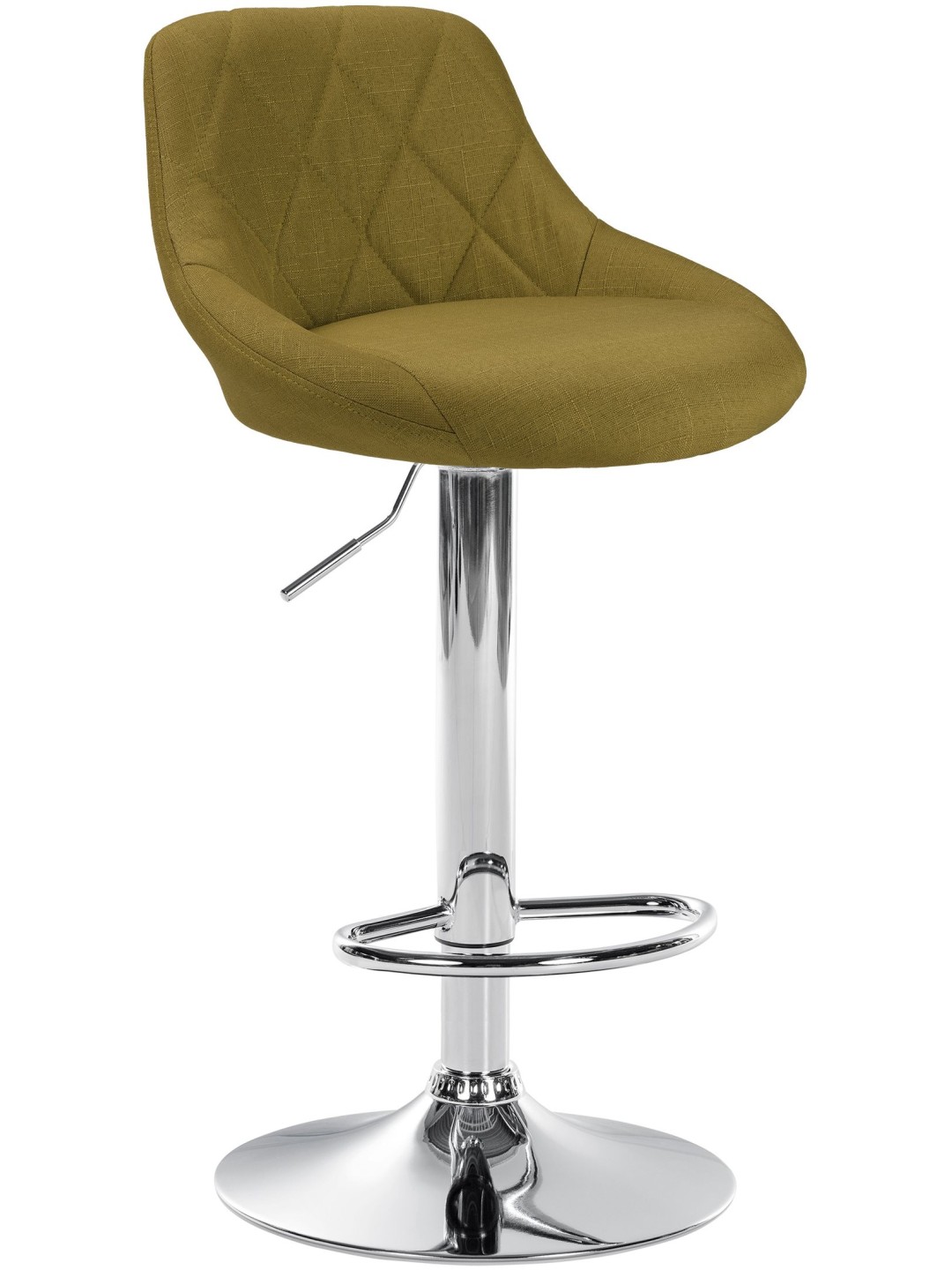 Barkruk Lazio stof chroom, groen