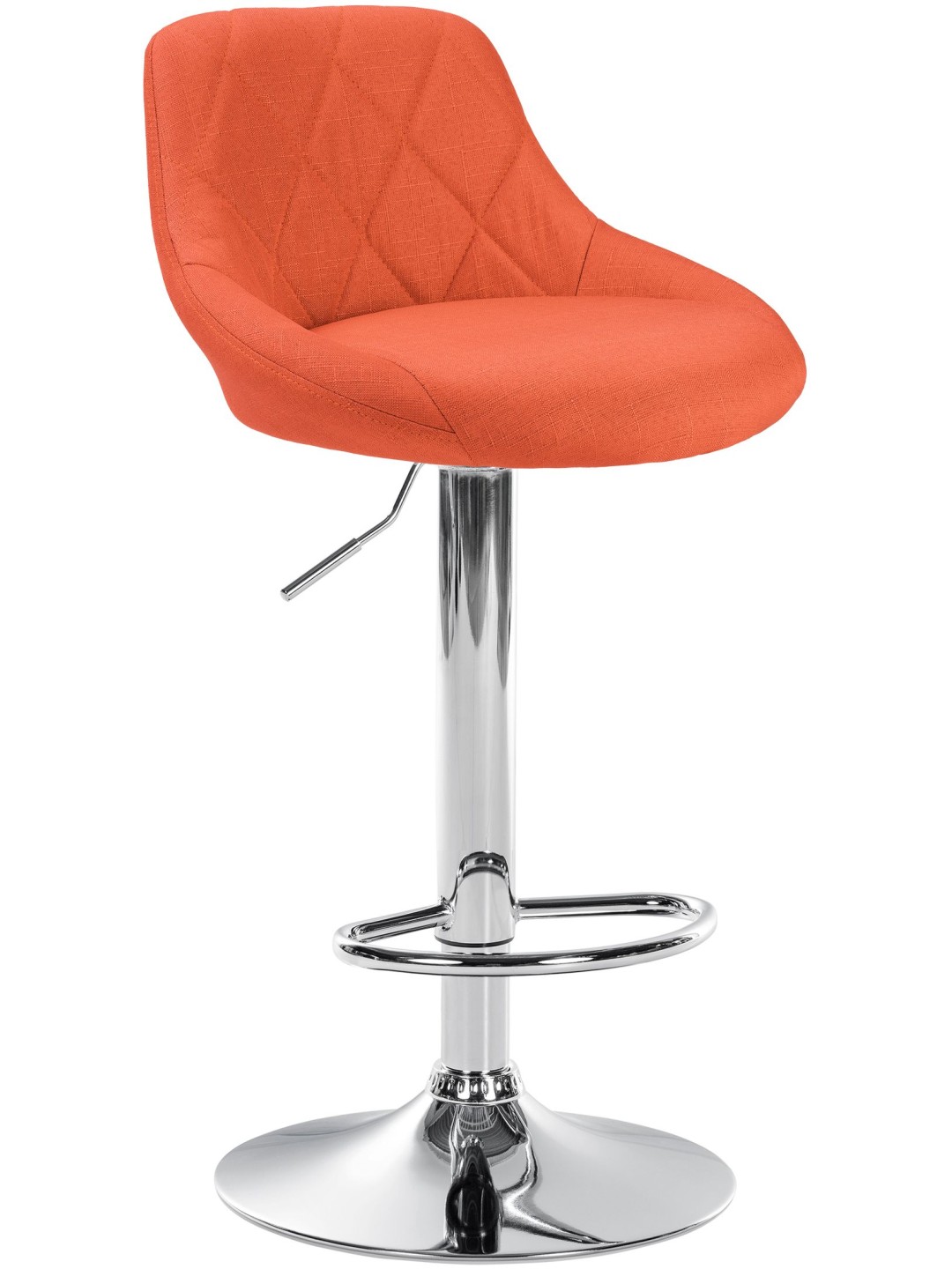 Barkruk Lazio stof chroom, oranje