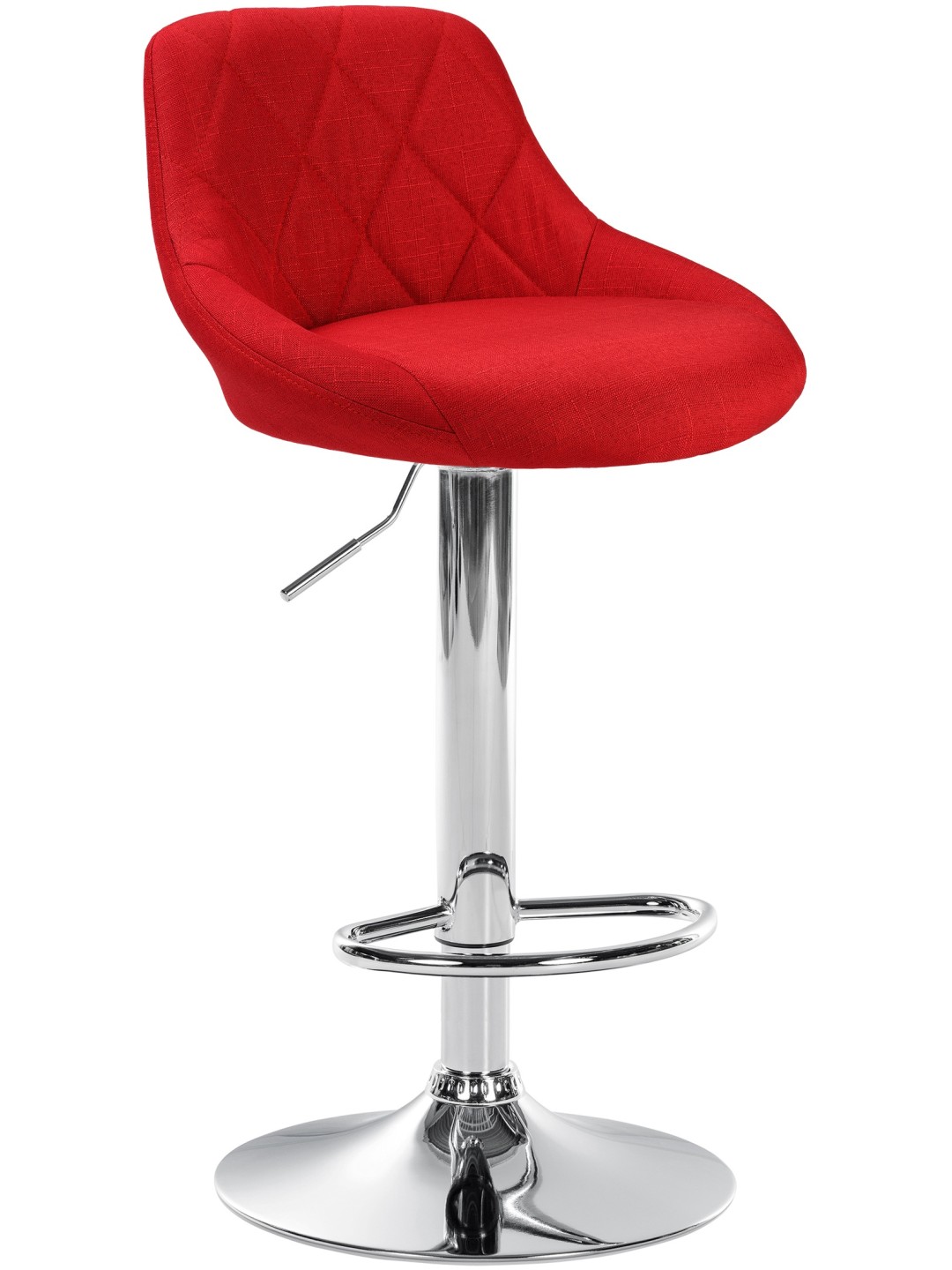 Barkruk Lazio stof chroom, rood