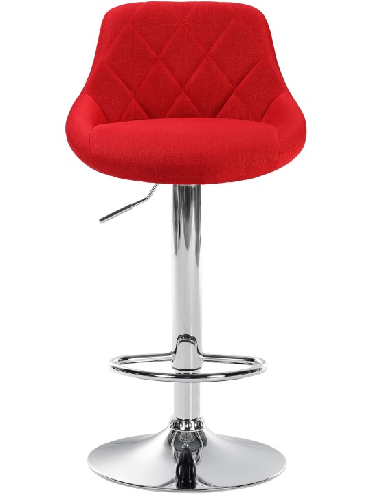 Barkruk Lazio stof chroom, rood Barkruk Lazio stof chroom, rood