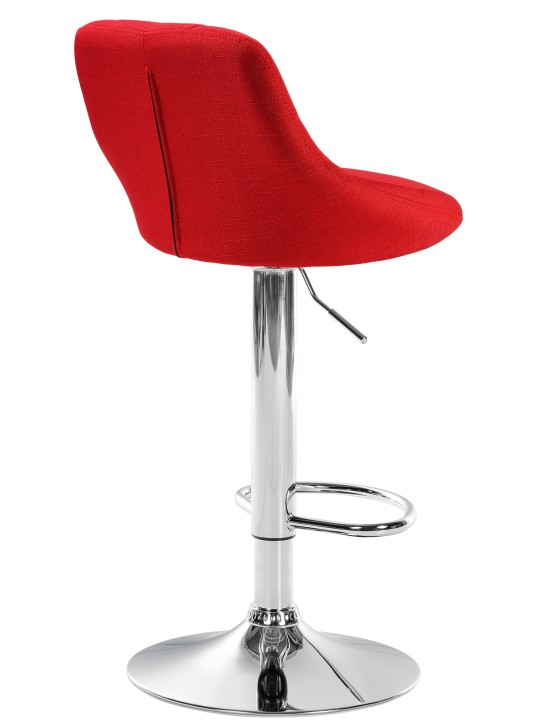 Barkruk Lazio stof chroom, rood Barkruk Lazio stof chroom, rood