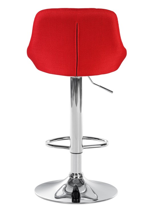 Barkruk Lazio stof chroom, rood Barkruk Lazio stof chroom, rood
