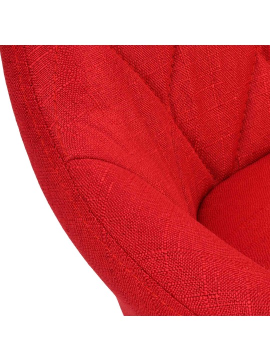 Barkruk Lazio stof chroom, rood Barkruk Lazio stof chroom, rood