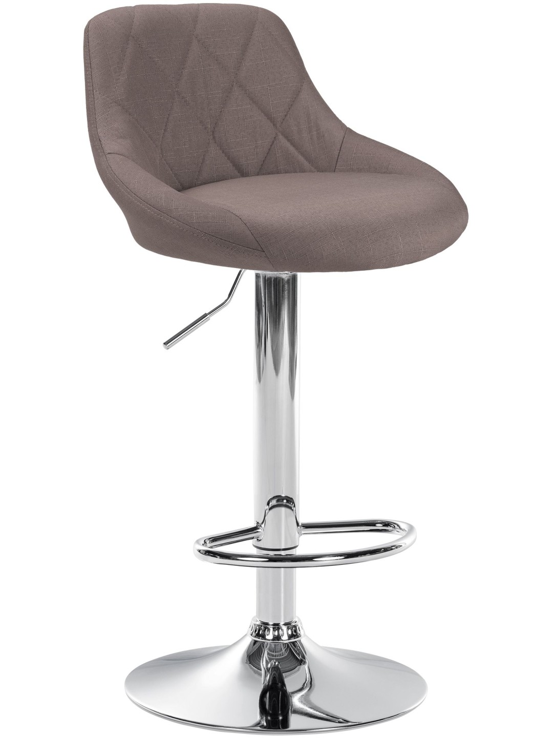 Barkruk Lazio stof chroom, taupe