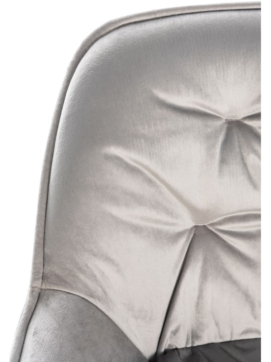 Set van 2 barkrukken Gibson fluweel, grijs