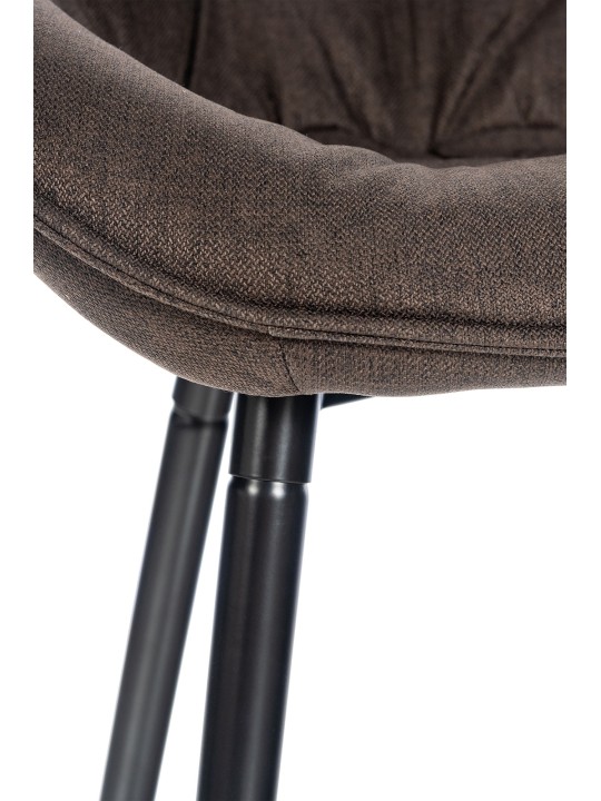 Set van 2 barkrukken Gibson stof, bruin