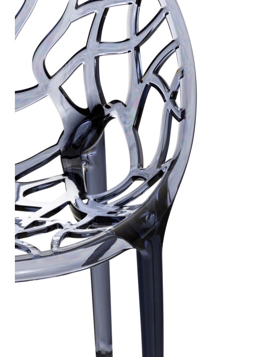 Stapelstoel CRYSTAL, grijs