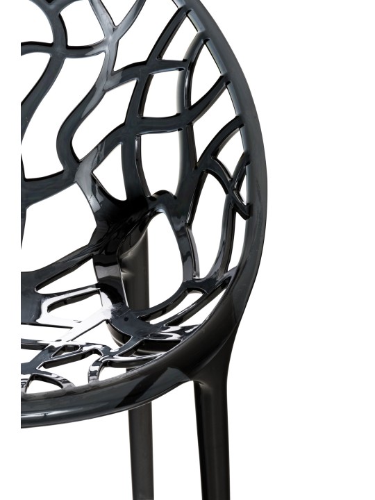 SET van 2 stapelstoelen CRYSTAL, zwart SET van 2 stapelstoelen CRYSTAL, zwart