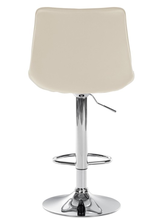 Barkruk Toni kunstleer chroom, crème