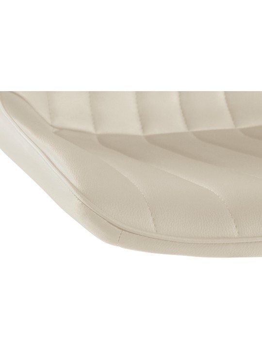 Barkruk Toni kunstleer chroom, crème