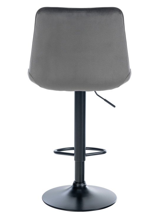 Barkruk Toni fluweel, donkergrijs