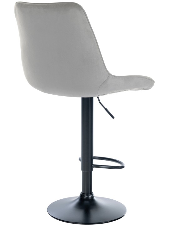 Barkruk Toni fluweel, grijs