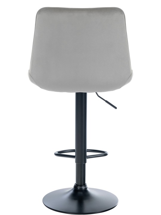 Barkruk Toni fluweel, grijs