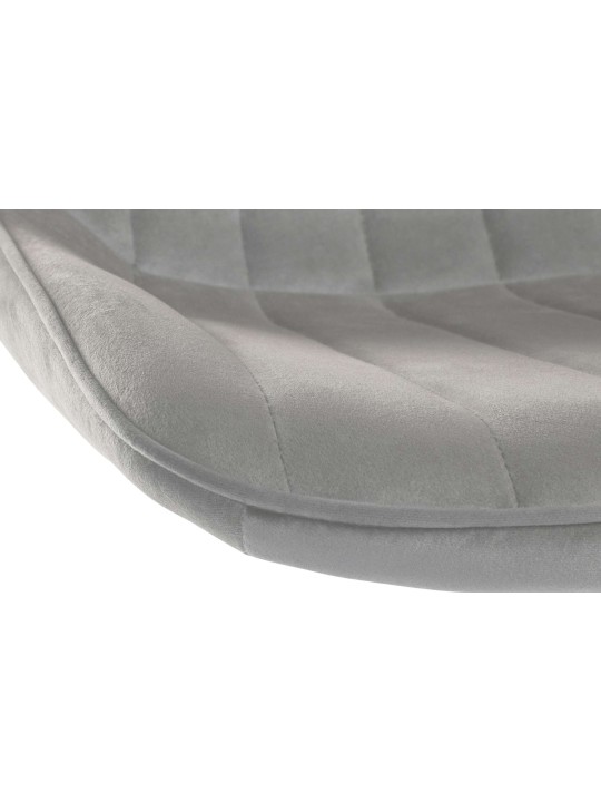 Barkruk Toni fluweel, grijs