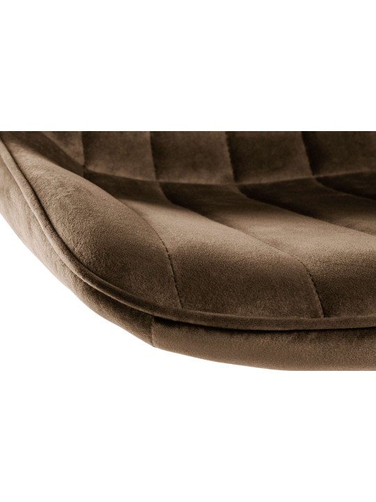 Barkruk Toni fluweel chroom, bruin