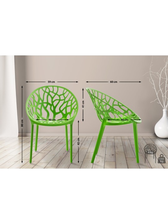 Set van 4 stoelen Hope, groen Set van 4 stoelen Hope, groen