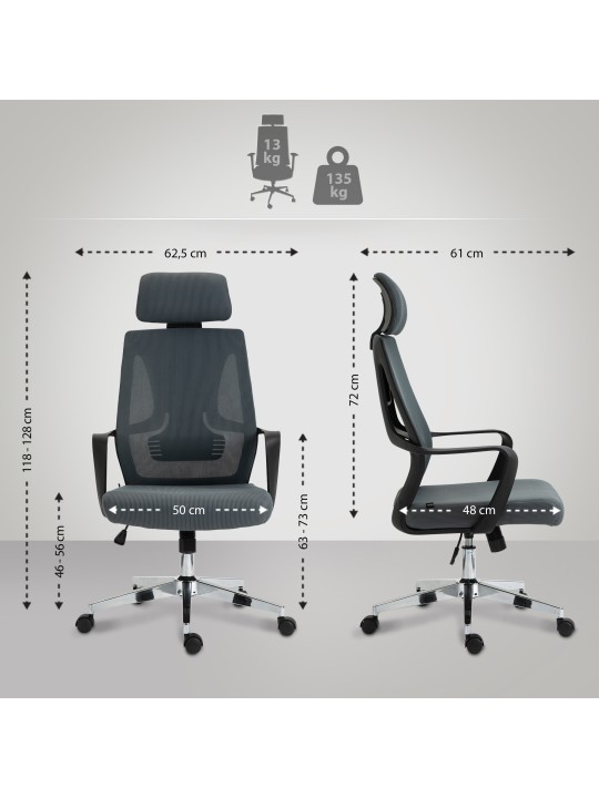 Bureaustoel Kanab, grijs