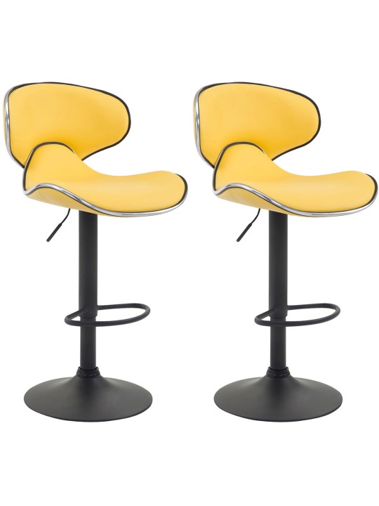 Set van 2 barkrukken Las Vegas V2 kunstleer, geel