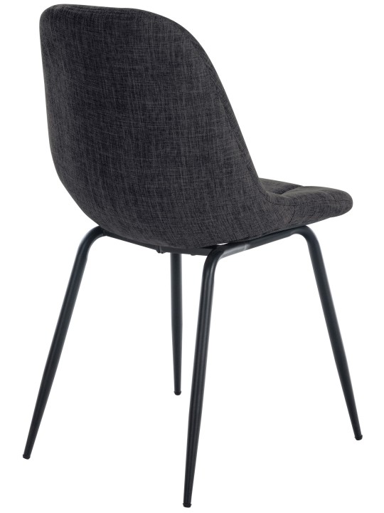 Stoel Tom stof, donkergrijs