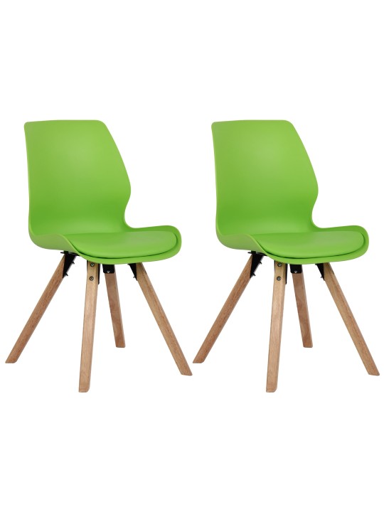 Set van 2 stoelen Luna kunststof, groen
