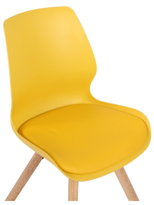 Set van 2 stoelen Luna kunststof, geel Set van 2 stoelen Luna kunststof, geel