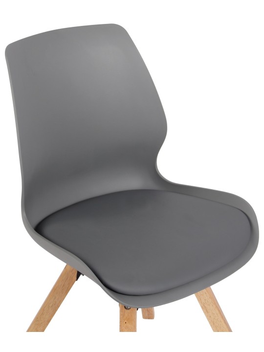 Set van 2 stoelen Luna kunststof, grijs