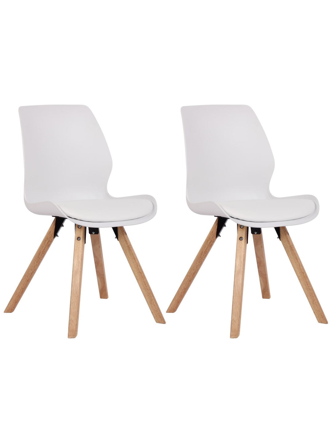 Set van 2 stoelen Luna kunststof, wit