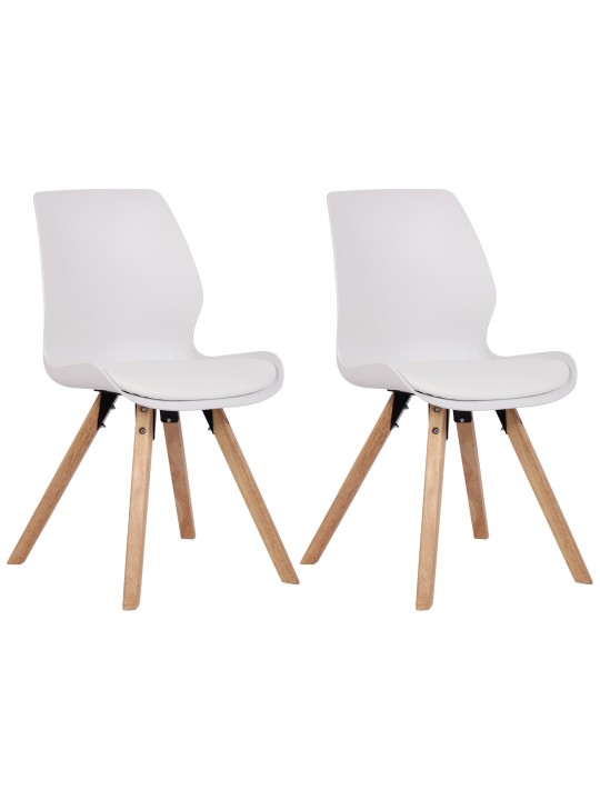Set van 2 stoelen Luna kunststof, wit