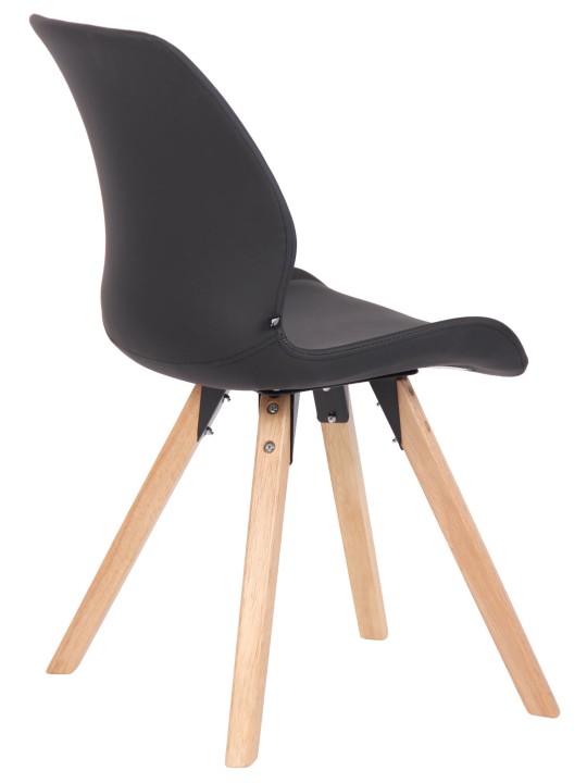 Set van 2 stoelen Luna kunstleer, zwart