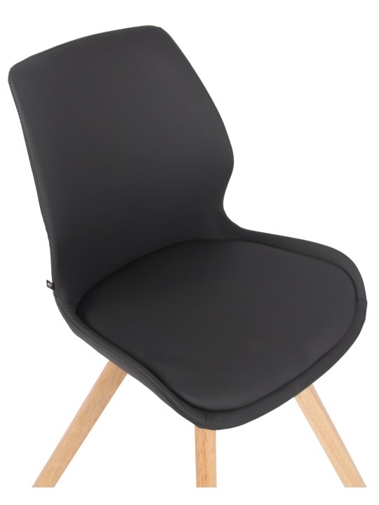 Set van 2 stoelen Luna kunstleer, zwart