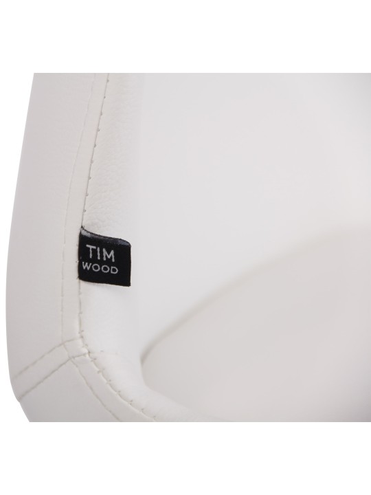 Set van 2 stoelen Luna kunstleer, wit